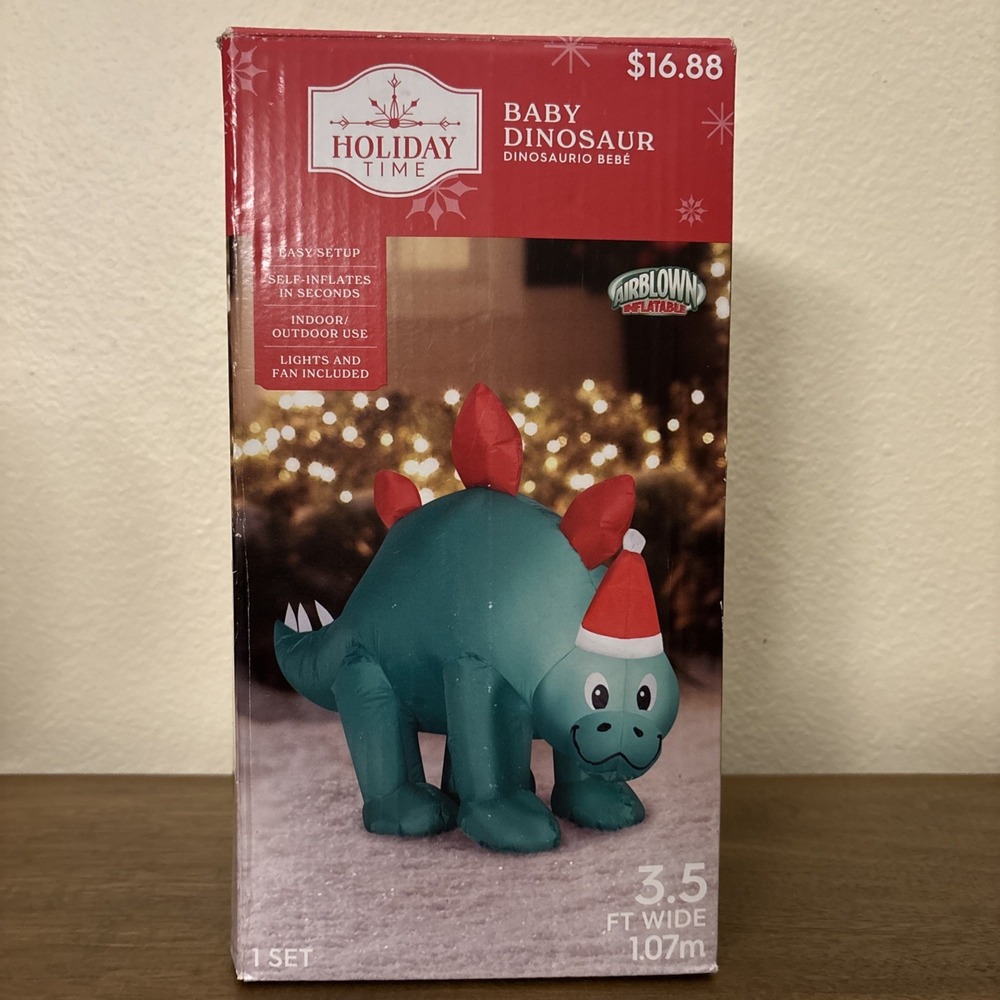 Holiday Time BABY DINOSAUR Airblown Inflatable Christmas Yard Decoration 3.5 ft